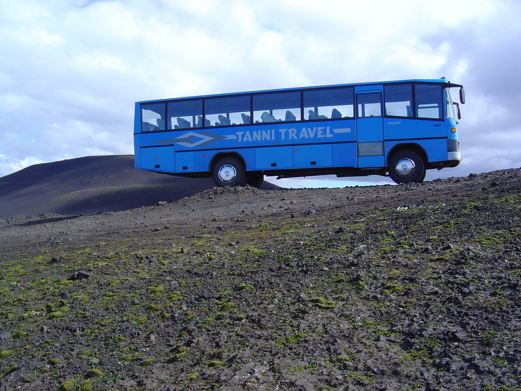 A Tanni Travel bus in the Highlands of Iceland.