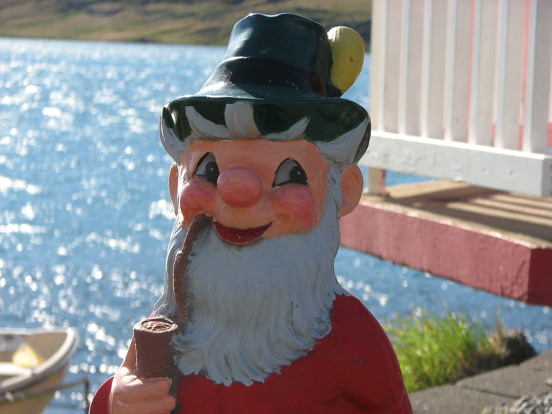 A gnome in Eskifjörður saying hello. 