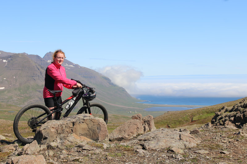 Dísa, our guide, in the highlands above Vöðlavík. 